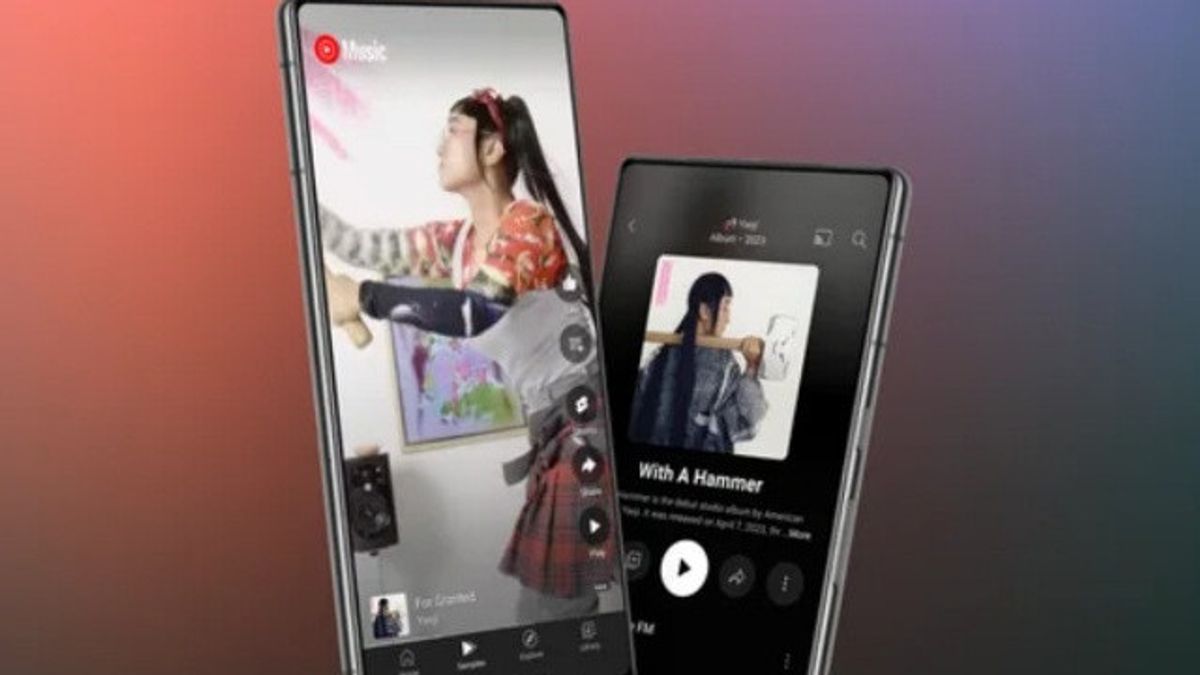 采用垂直呼叫的YouTube音乐轮流有TikTok