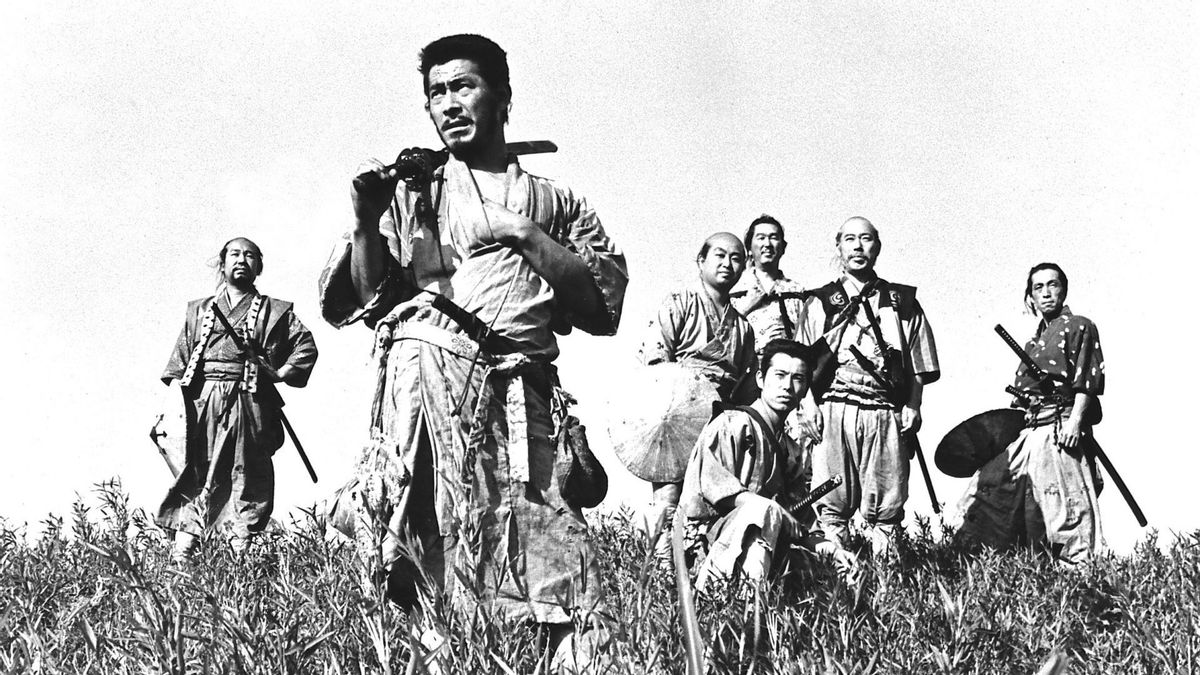 Le film Seven Samouraïs d'Aakira Kurosawa, sorti au Japon aujourd'hui dans l'histoire, le 26 avril 1954.