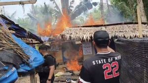 North Sumatra Police Burn Drug Nest Hut