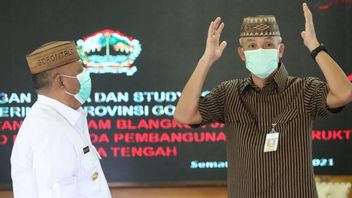 Ganjar Pranowo Meets Gorontalo Governor To Discuss Blangkon Jateng Application: Hopefully Useful Yes Pak Rusli