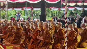 Vesak Dharma Fire Buried In Mendut Temple