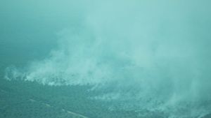 Kabut Asap Akibat Karhutla di OKI Sumsel Turun Signifikan