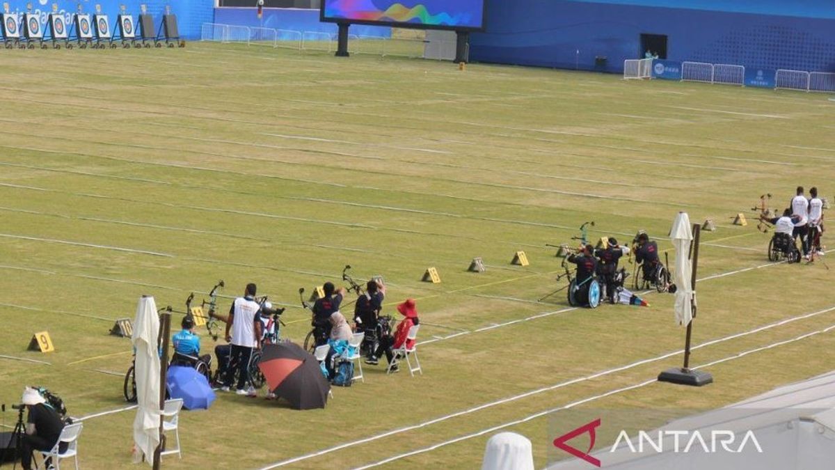 The 2023 Asian Para Games Venue Surrounds Full Wind Hill, Archery Athletes Practice Without Meaning