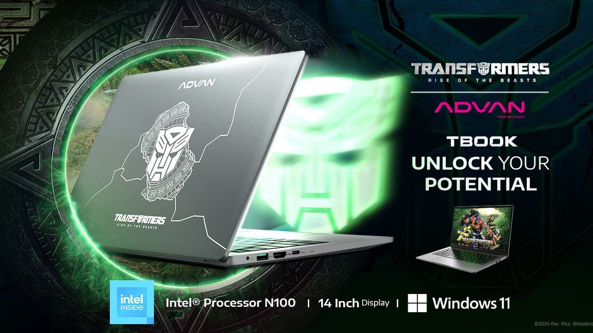 Advan Rilis ADVAN TBOOK x Transformers, Modern Laptop for Transformers Fans