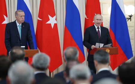 Di Hadapan Presiden Presiden Erdogan, Vladimir Putin Sebut Serangan Balasan Ukraina Gagal