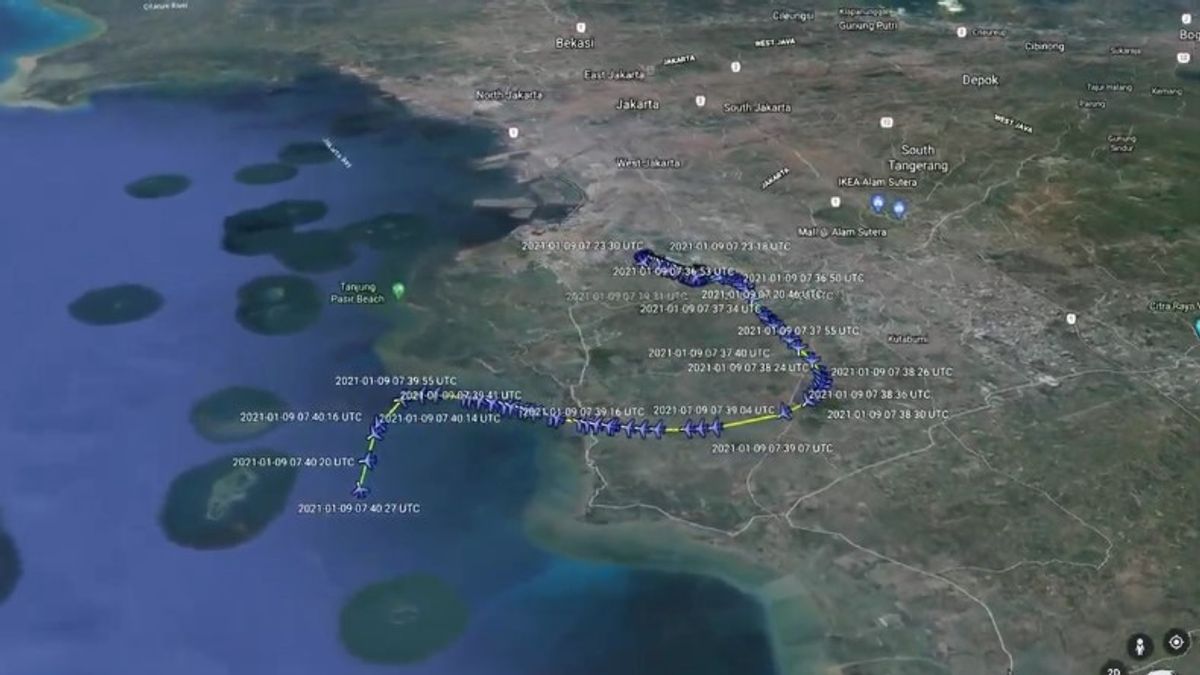 Cara Menampilkan Visualisasi Penerbangan Sriwijaya Air SJ-182 Dalam Format 3D