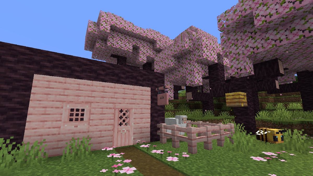 Version 1.20 Minecraft Will Bring Sakura Flower Bioma To The Game