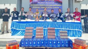 Lanal Kotabaru Kalsel Gagalkan Penyelundupan Rokok Ilegal, Barang Bukti Dimusnahkan