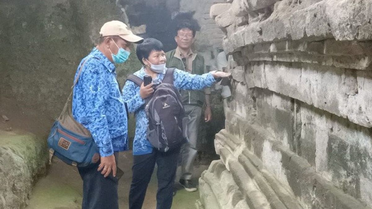 BPCB东爪哇在凯迪里摄像区对雕像发现进行观察