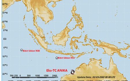 BMKG: Bibit Siklon Tropis 95S Pengaruhi Hujan Lebat di Banten-Jateng