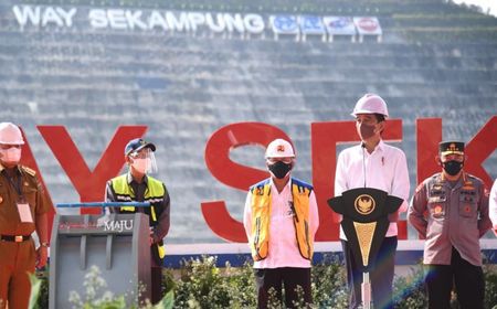 Diresmikan Presiden Jokowi, PTPP Tuntaskan Pembangunan Bendungan Way Sekampung Tepat Waktu meski di Tengah Pandemi