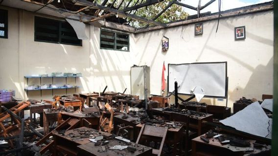 SD Negeri 1 Delegan的7间教室被大火烧焦，Sleman教育负责人确保学习活动继续进行