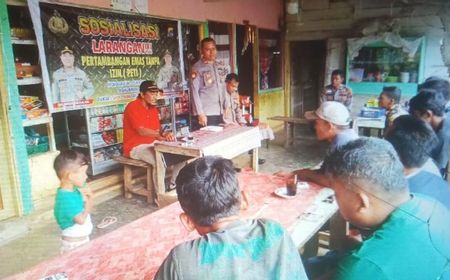 Sosialisasi di Warkop, Polisi Cegah Tambang Emas Ilegal di Talamau Pasaman Barat