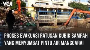 VIDEO: Ratusan Kubik Sampah Sumbat Pintu Air Manggarai