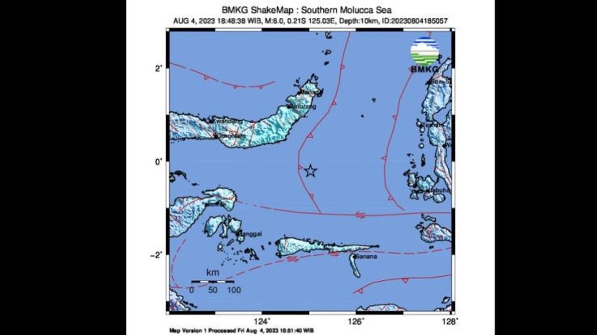 Earthquake Bolaang Mongondow North Sulawesi, Magnitude 6.0