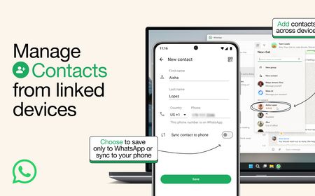 WhatsApp Luncurkan Fitur Pengelolaan Kontak di Perangkat Terhubung