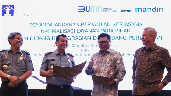 Directorate General Of Immigration Collaborates With Bank Mandiri To Develop Immigration Services Via Livin' By Mandiri