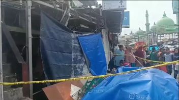 explosion au marché cisarua de Bogor, la police est tombée sur la main