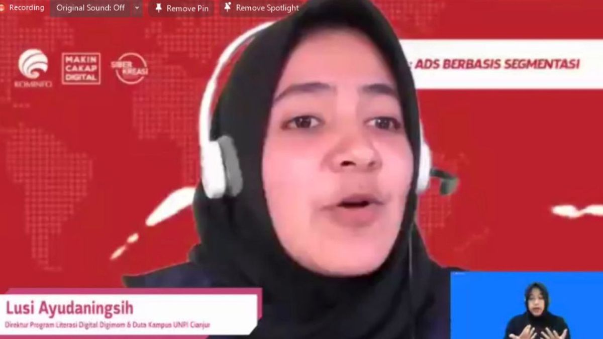 Kemenkominfo Selenggarakan Webinar Literasi Digital dengan Tema ‘Tips Digital: Ads Berbasis Segmentasi’