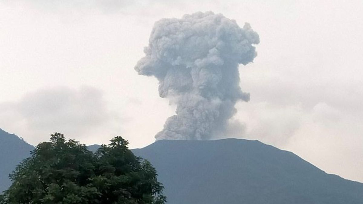 Mount Marapi Erupts Again With A Volcanic Abu Level Of 700 Meters