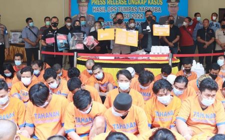 Operasi Tumpas Narkoba Semeru, 73 Orang Ditangkap Tim Polresta Sidoarjo