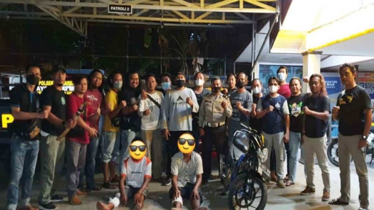 La Police Tire Sur Les Comploteurs Sadiques De Begal à Banjarbaru Kalsel