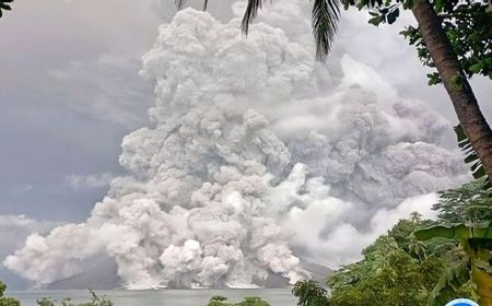 Pascaerupsi Lagi, Radius Bahaya Gunung Ruang Dinaikkan Jadi 7 Km dari Puncak