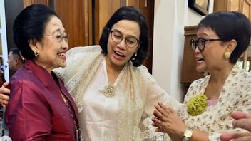 Sri Mulyani pour un moment de conversation pleine avec Megawati et le ministre des Affaires étrangères Retno Marsudi