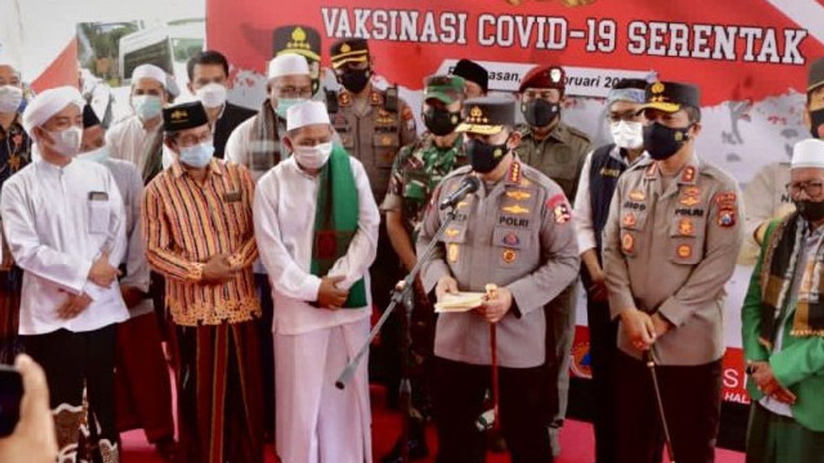 Ulama And Kiai In Pamekasan Start Vaccination Against COVID-19, National Police Chief Listyo Sigit: This Inspires Us All