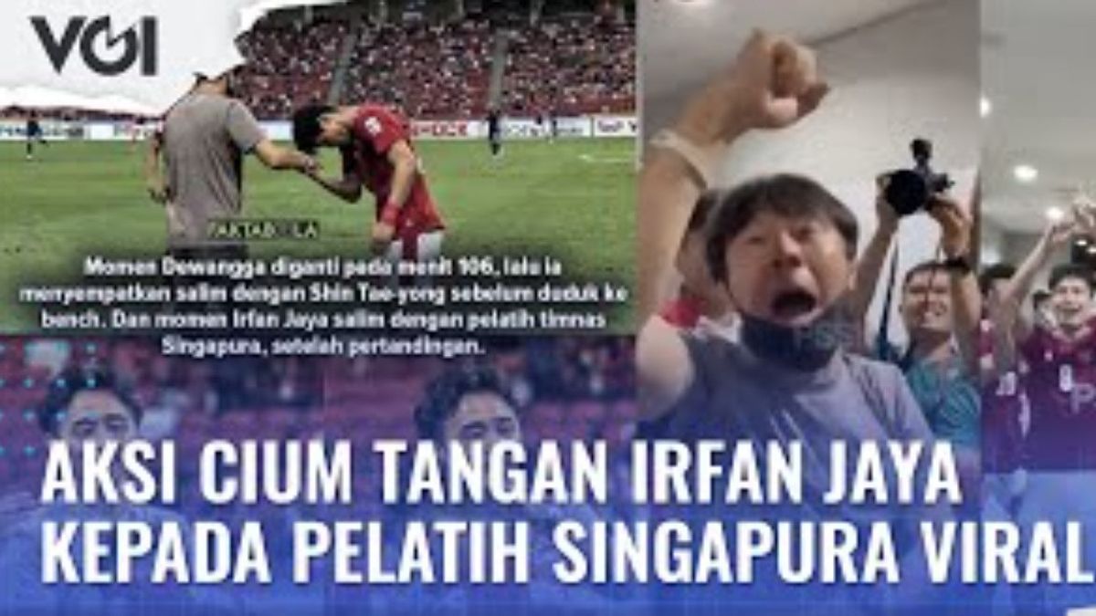 VIDEO: Aksi Cium Tangan Irfan Jaya kepada Pelatih Singapura Viral