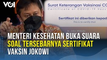 VIDÉO : L’explication Du Ministre De La Santé Au Sujet Des Fuites Du Certificat De Vaccin De Jokowi
