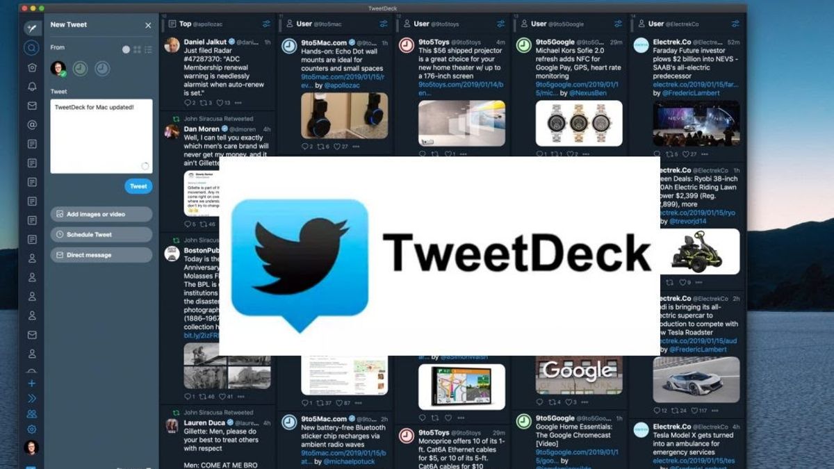 سلسلة من الميزات الجديدة من TweetDeck، وسوف يكون التطبيق المدفوع