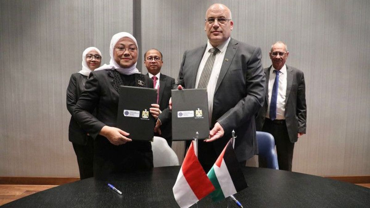 Meeting The Minister Of Palestinian Labor, Minister Of Manpower Ida Offers Employment Cooperation