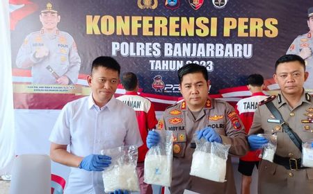 Polres Banjarbaru Ungkap Kasus 3,71 Kg Sabu Kemasan Teh China