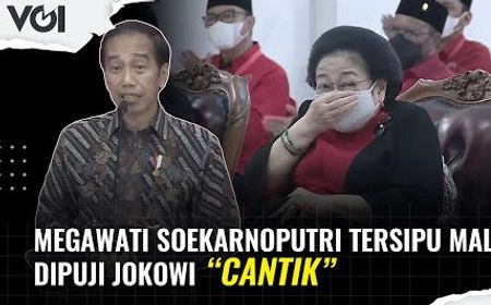 VIDEO: Megawati Soekarnoputri Tersipu Malu, Dipuji Jokowi Cantik