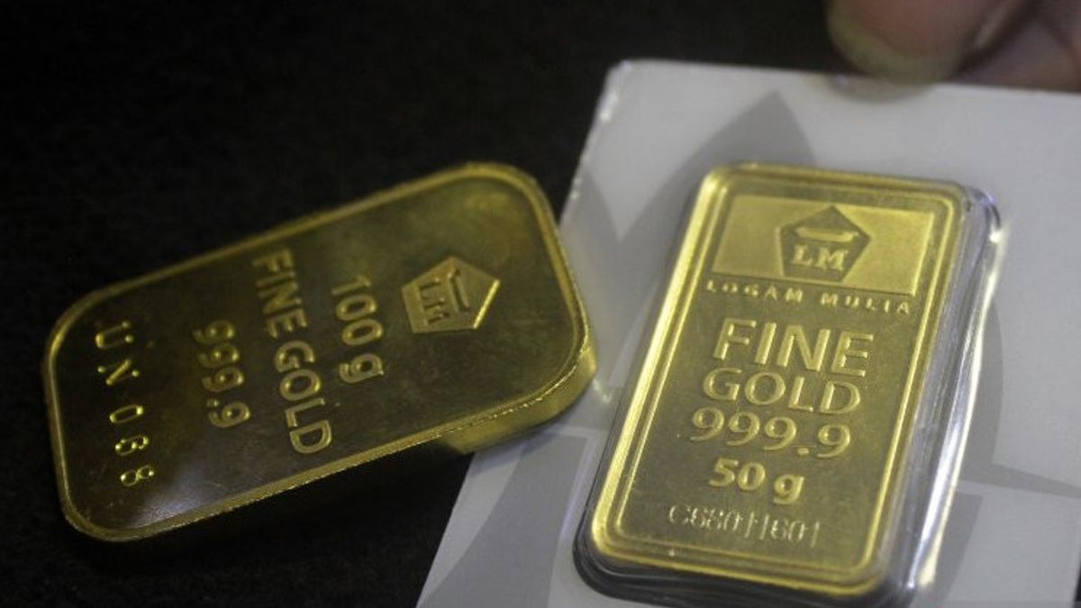 女士们，先生们，安塔姆在当铺的黄金价格仍然停滞在每0.5克569，000印尼盾的水平。
