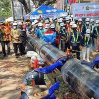 Dukung Pembangunan Proyek Strategis Nasional, PTPP Lakukan First Welding Pekerjaan Konstruksi Terintegrasi Rancang dan Bangun Pipa Cisem