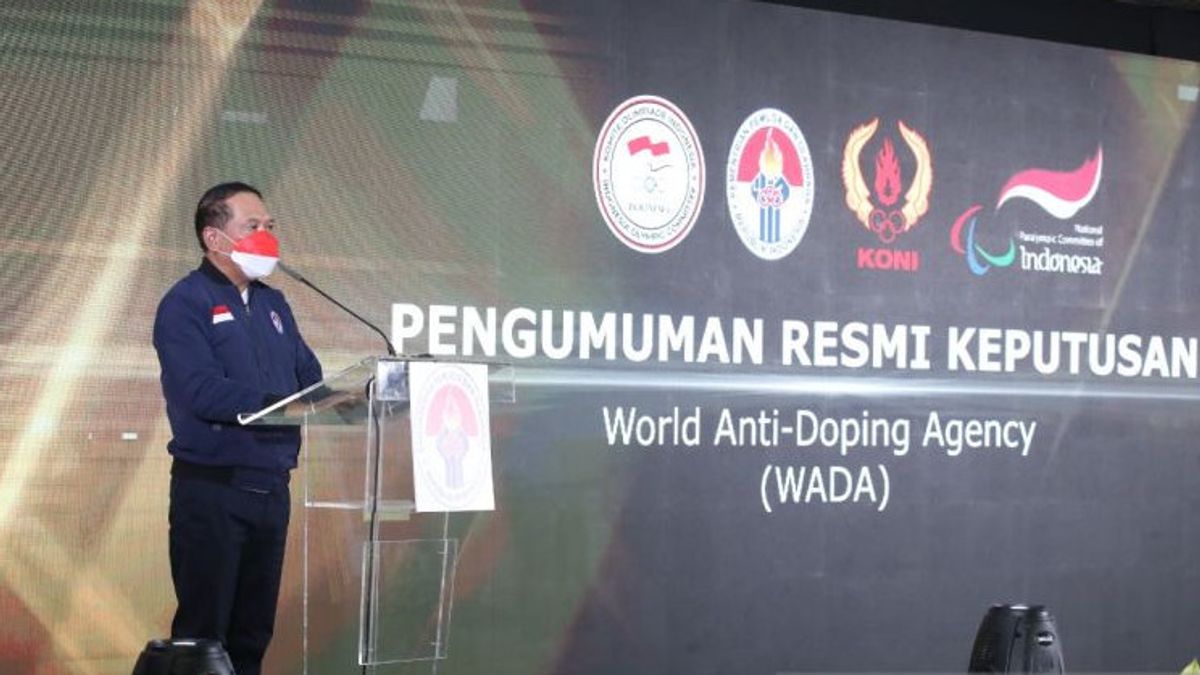 世界反兴奋剂机构制裁警告印度尼西亚加入国际体育界，门波拉：我们必须遵守