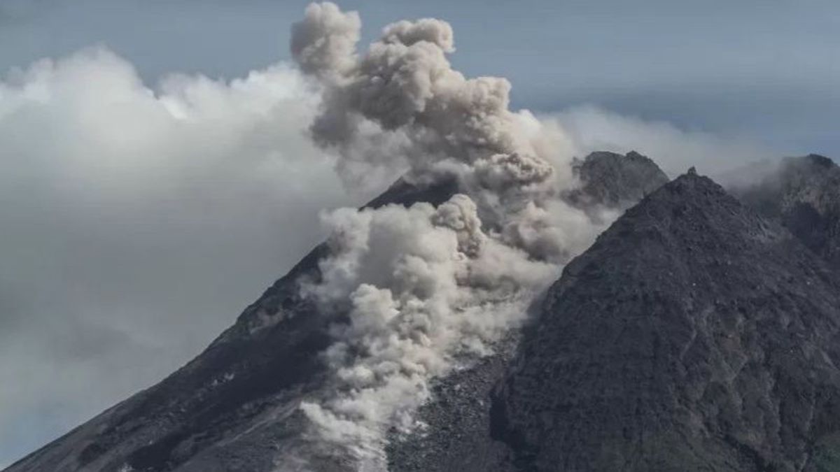 Mount Merapi Launches Hot Clouds Falling In A Row
