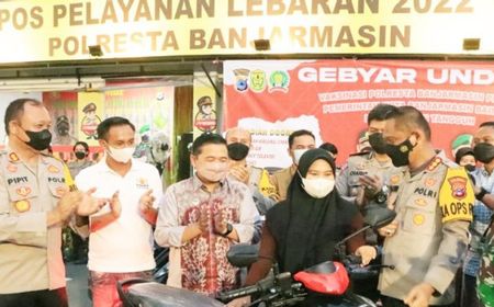 Kejar Target Vaksinasi, Polresta Banjarmasin Iming-imingi Warga dengan Hadiah Motor