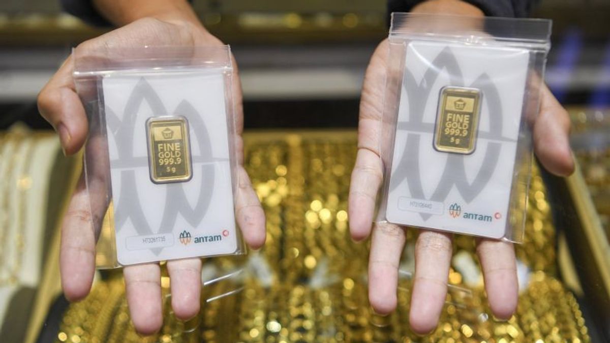 En baisse de 7 000 Rp, le prix de la Galerie d'or 24 est de 2 688 000 Rp par gramme