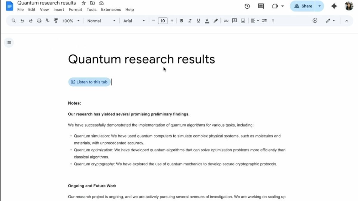 Gemini Kini Bisa Bacakan Isi Google Docs dengan Lantang 