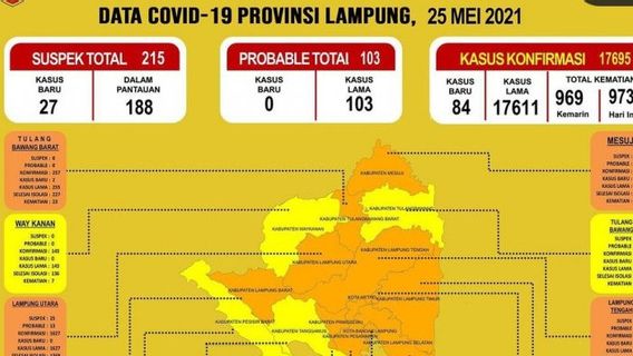 Swell, COVID-19 Cases In Lampung So 17,695 People