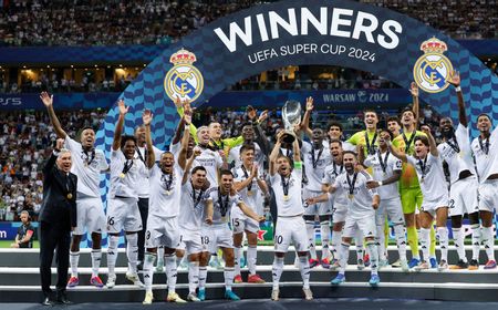 Kylian Mbappe Cetak Gol, Real Madrid Juara Piala Super Eropa