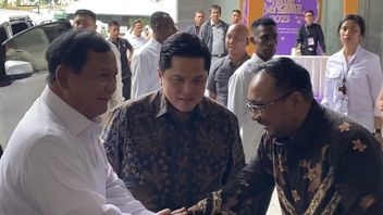 Disambut Erick Thohir, Prabowo Hadir di Acara Perayaan Natal Kementarian BUMN