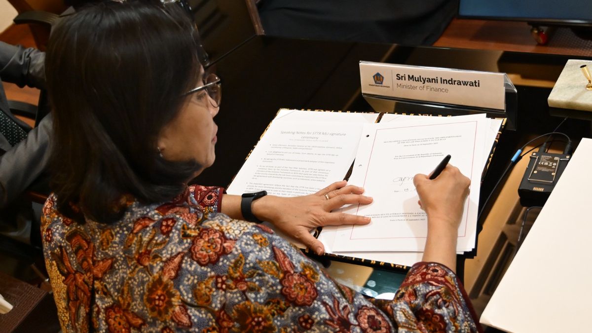 Strengthening Global Tax Cooperation, Sri Mulyani Signs MLI STTR