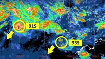BMKG：警惕巴厘岛热带气旋幼虫93S造成的极端天气