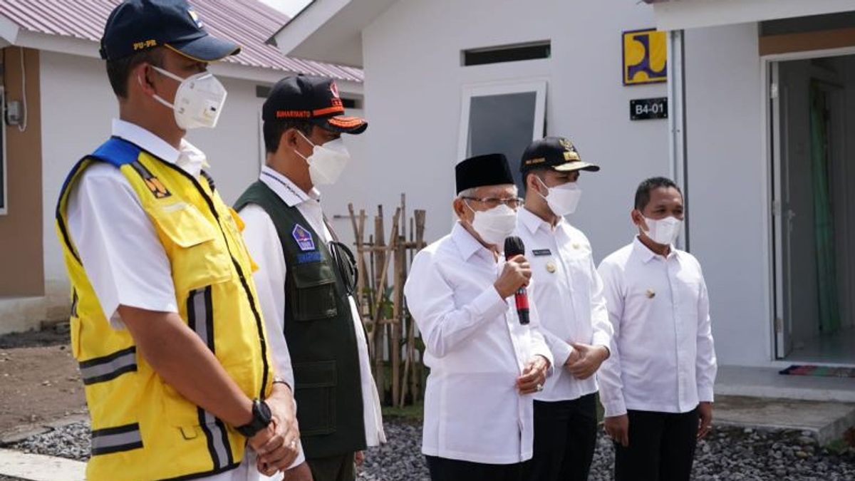 Vice President Ma'ruf Amin Review Residential Construction Of Semeru Eruption Victims
