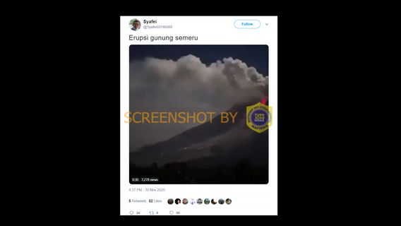 Viral Video Hoaks Guguran Lava Gunung Semeru