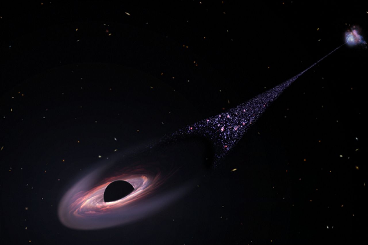 ハッブル望遠鏡は、新しい星の軌跡を生み出す脱出ブラックホールをキャプチャします